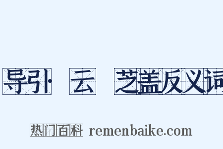 导引·云軿芝盖反义词是什么意思的图片